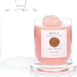 NEW IN BOX ROSE  QUARTZ WELLNESS CANDLE